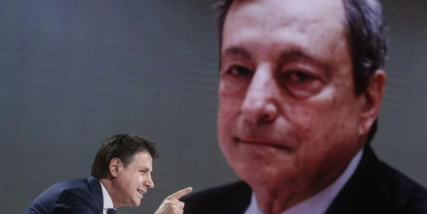 Giuseppe Conte e Mario Draghi