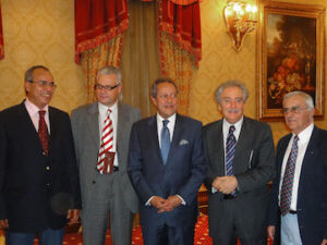 Nella foto, al centro il ministro del turismo egiziano S.E. Mounir Fakhry Abd El Nour con Raffaello Zanini nel 2011