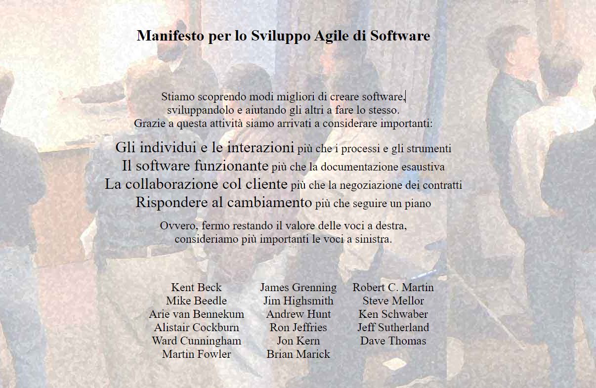 Manifesto agile, lavoro agile